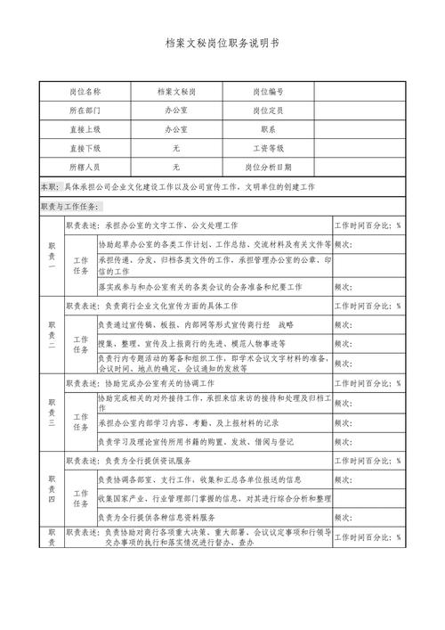 办公室文秘岗位职责五篇 第2张