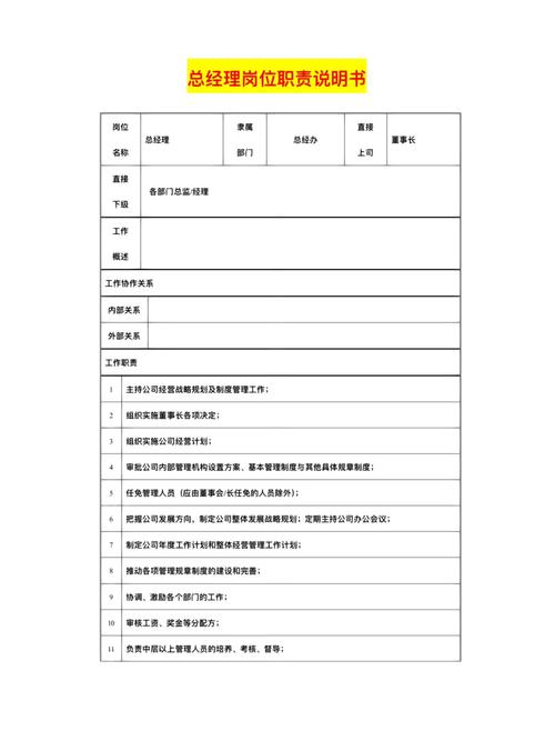 企业总经理的基本职责五篇 第2张