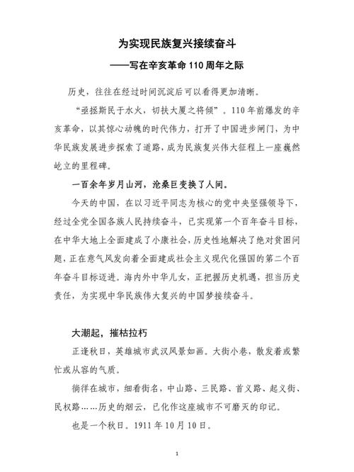 辛亥革命发言稿通用 第2张