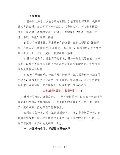 事务所审计员工作计划 第3张