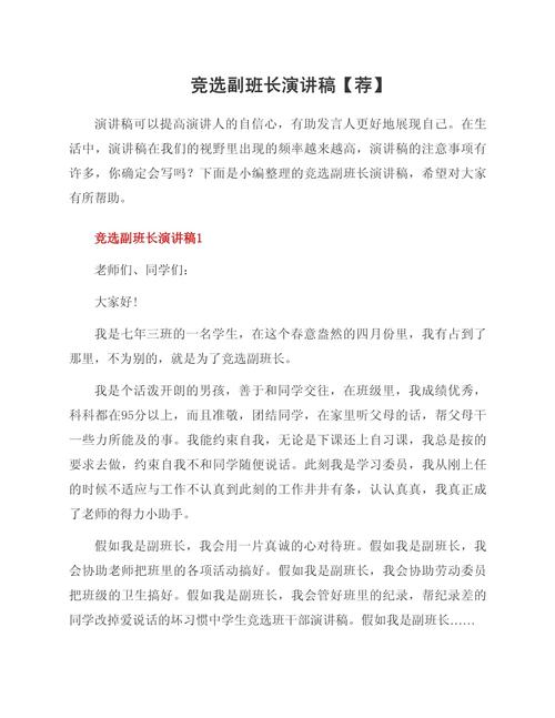 关于班干部竞聘的发言稿范文 第3张