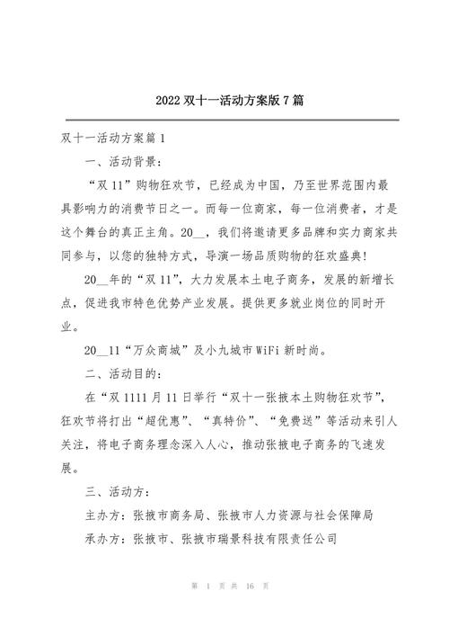 2022欢庆双十一活动策划案 第2张