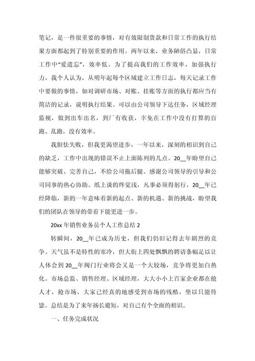 销售业务员个人总结报告 第2张