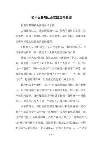 暑假社会实践活动总结 第2张