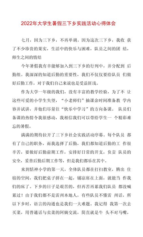 暑期实践活动心得体会 第2张