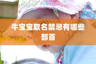 牛宝宝取名禁忌有哪些部首  第1张