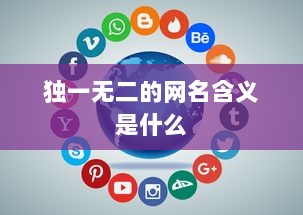 独一无二的网名含义是什么  第1张