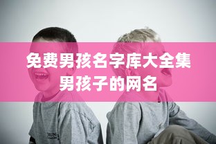 免费男孩名字库大全集男孩子的网名  第1张