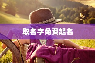 取名字免费起名 第1张 取名字免费起名 第1张