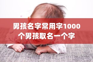男孩名字常用字1000个男孩取名一个字  第1张 男孩名字常用字1000个男孩取名一个字  第1张