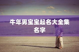 牛年男宝宝起名大全集名字