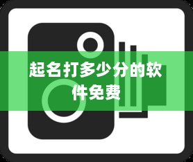 起名打多少分的软件免费  第1张