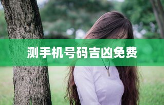 测手机号码吉凶免费