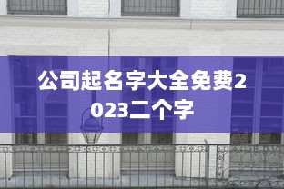公司起名字大全免费2023二个字  第1张