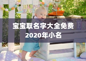 宝宝取名字大全免费2020年小名