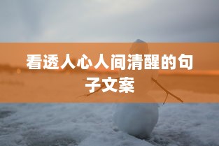 看透人心人间清醒的句子文案  第1张