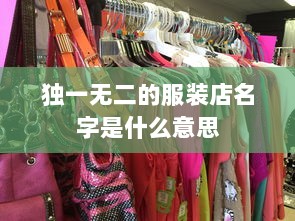 独一无二的服装店名字是什么意思