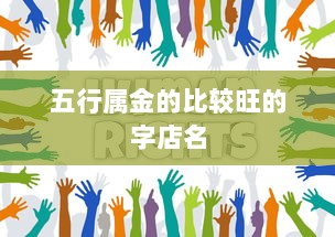 五行属金的比较旺的字店名