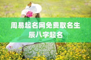 周易起名网免费取名生辰八字起名