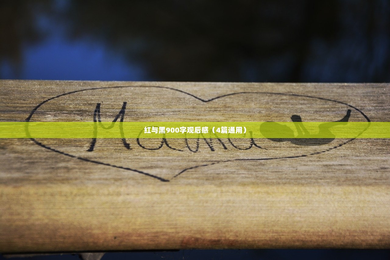 红与黑900字观后感（4篇通用）
