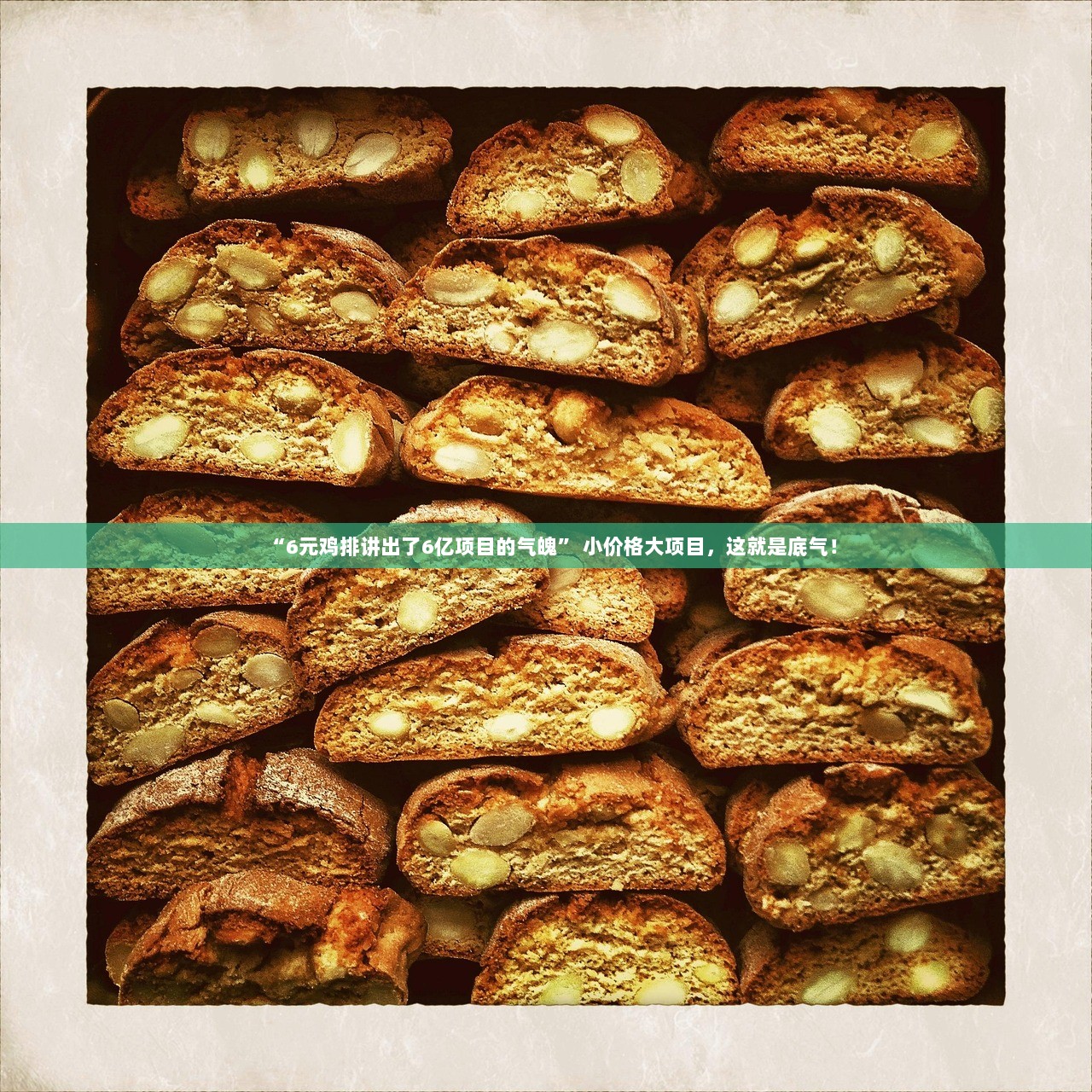 “6元鸡排讲出了6亿项目的气魄” 小价格大项目，这就是底气！