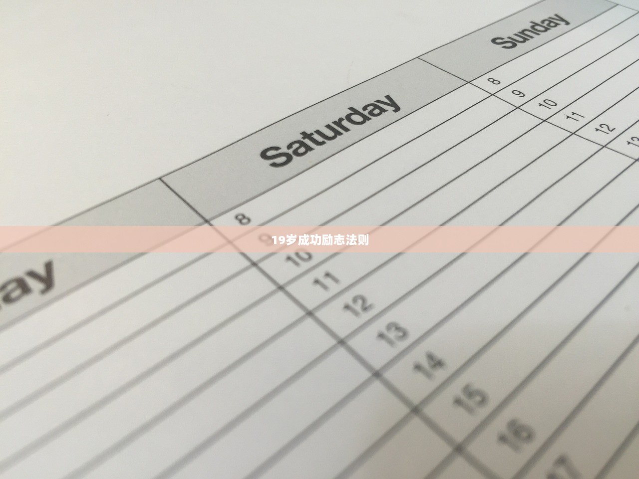 19岁成功励志法则  第1张