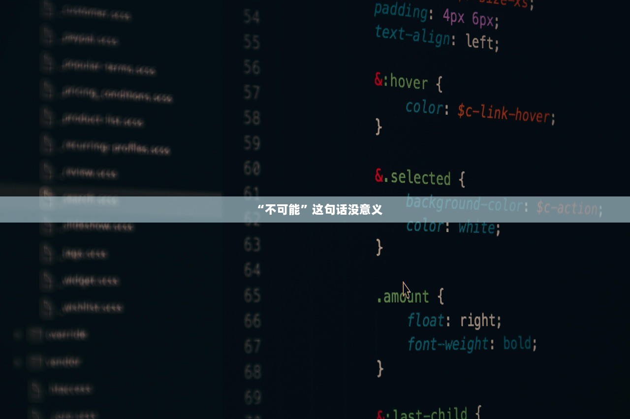 “不可能”这句话没意义
