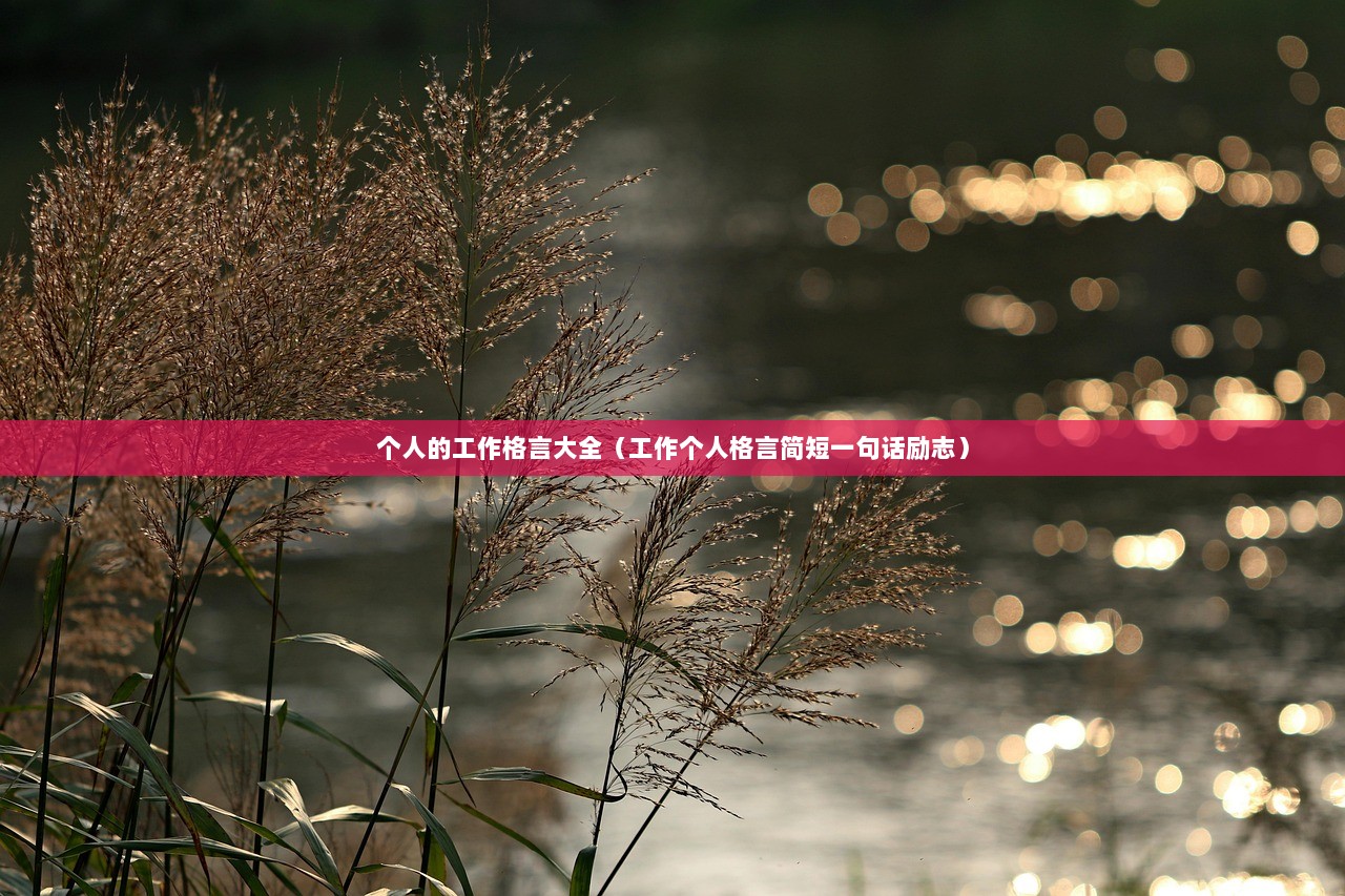 个人的工作格言大全（工作个人格言简短一句话励志）