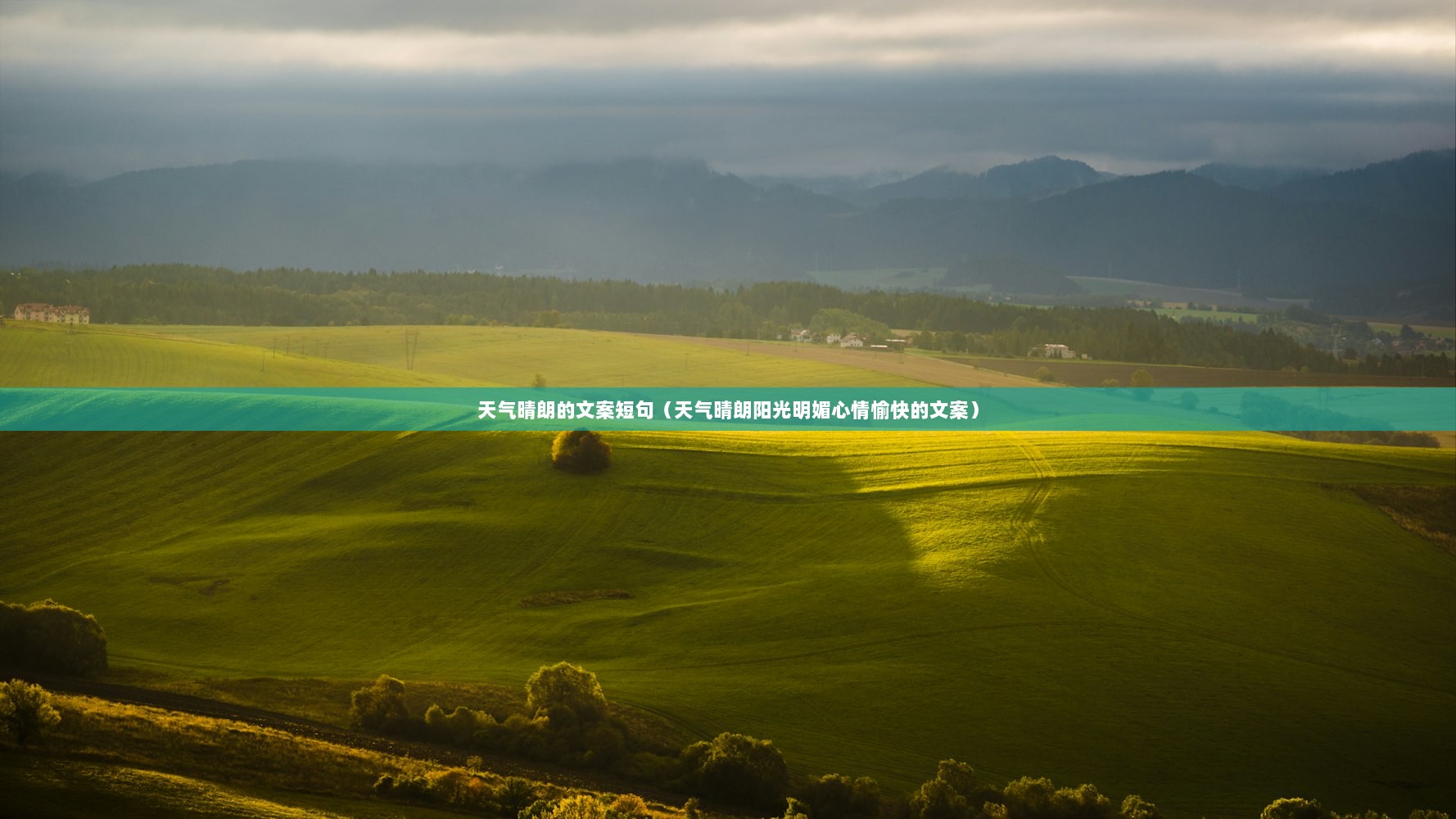 天气晴朗的文案短句（天气晴朗阳光明媚心情愉快的文案）