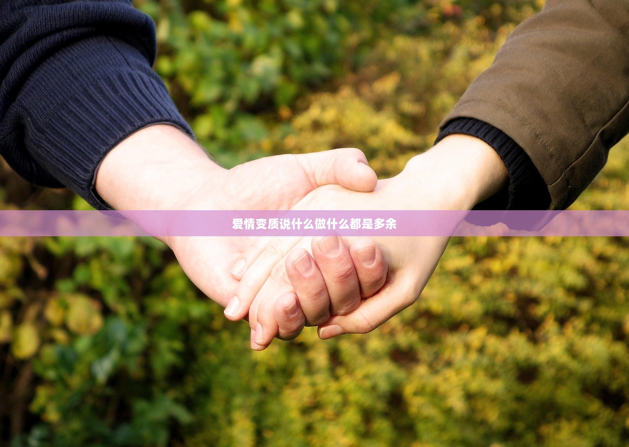 爱情变质说什么做什么都是多余  第1张