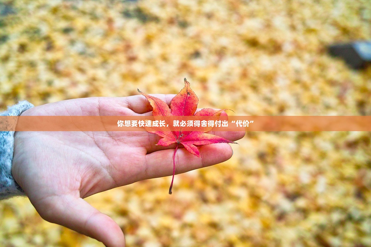 你想要快速成长，就必须得舍得付出“代价”