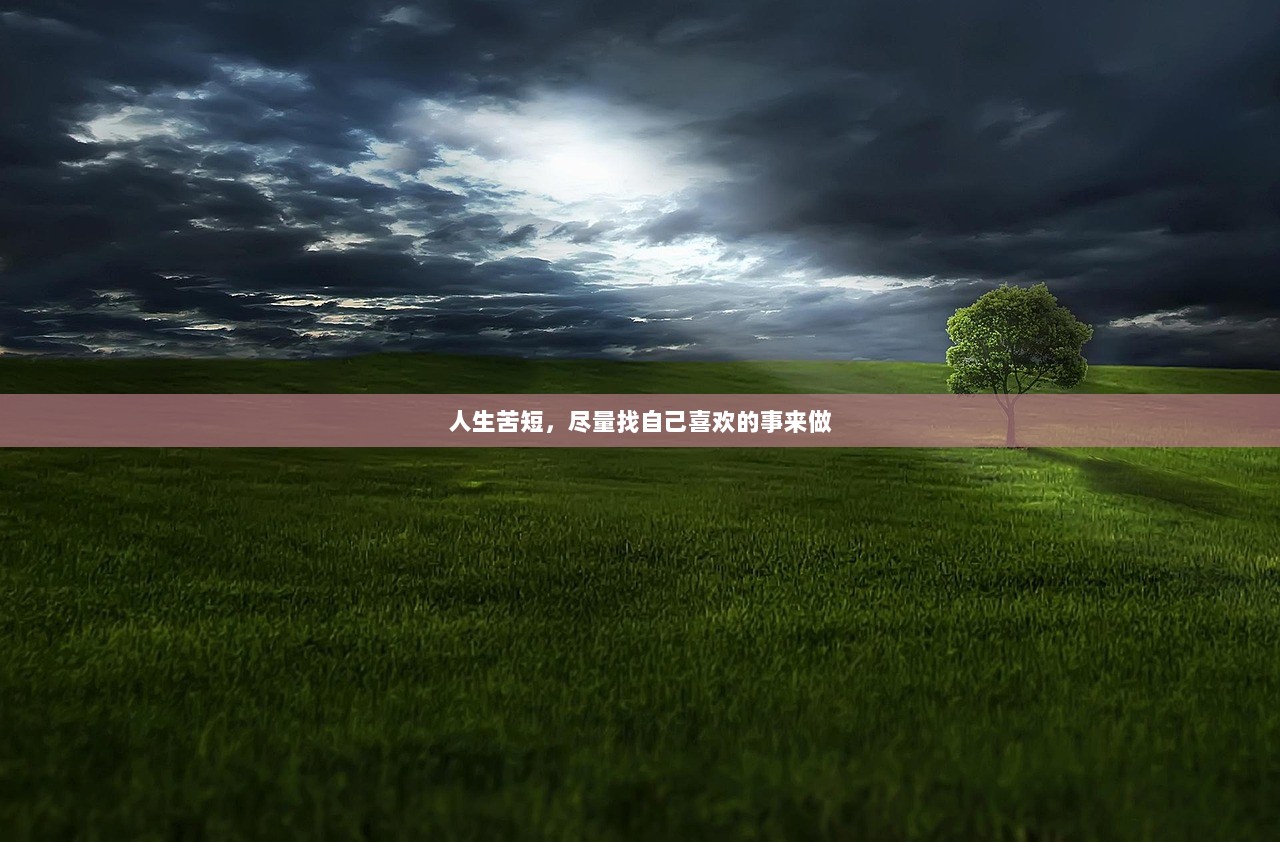 人生苦短，尽量找自己喜欢的事来做