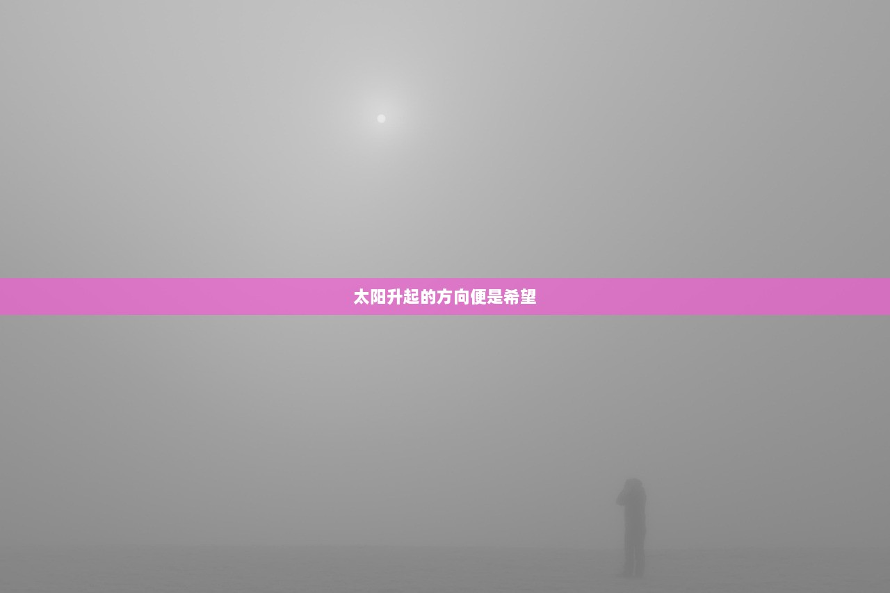 太阳升起的方向便是希望