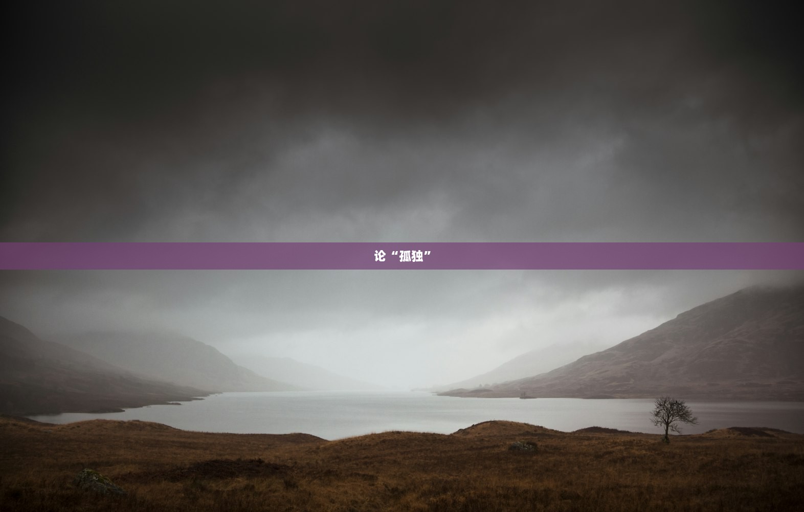 论“孤独”
